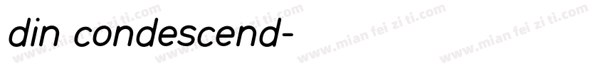 din condescend字体转换